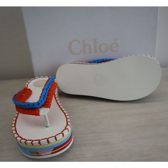 Chloe C22U620Y2 Women’s Sz 39 / US 9 Multicolor Lou Flat Platform Sandals $595 - Picture 11 of 12